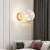 Import Metal Brass Finish Modern Single Globe Indoor Hotel Interior Bedroom Led Wall Lamp from China