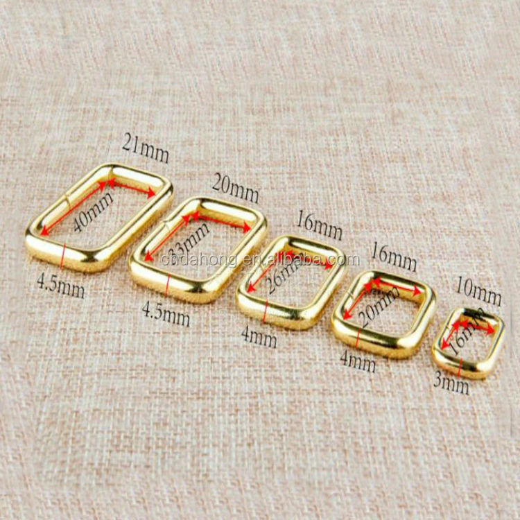 Metal Square Ring bag parts and accessories handbag hardware accessories bag strap buckle