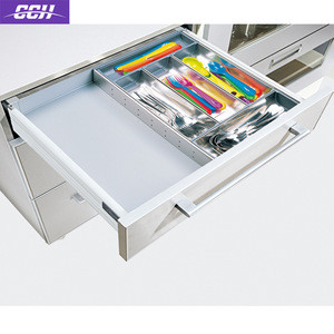 metal SS Utensil Drawer Organizer, Cutlery Tray, Silverware/Flatware Storage Divider for Kitchen