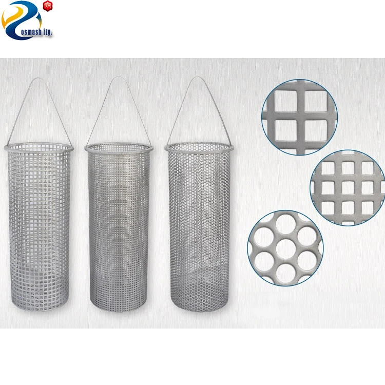 metal wire mesh perforated filters/filter frame cylinder for water