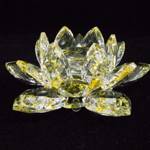 MH-H00101 wholesale crystal lotus flower crafts