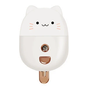 mini Facial steamer with security alarm 120db SOS Cat air humidifier diffuser 40ml cool mist Moisturizer humidifier for girl