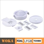 Mini manual juicer manual food processor and handy Plastic vegetable grater with multi blades