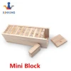 mini solid wood blocks small timber building Tower Bricks Construct Toy kids toy playing one desk top