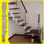 Modern 304 Stainless Steel Villas Design Indoor Spiral Stair with Cover