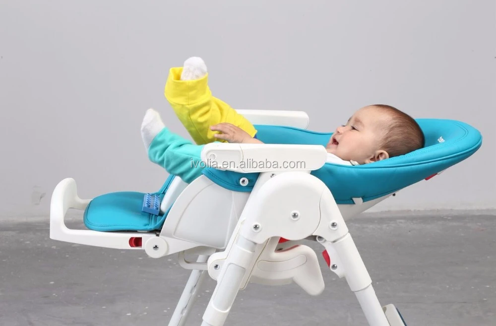 Modern adjustable  baby high chair with wheels multi functions