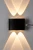 Import Modern Black Decoration Up Down Outdoor Indoor Luxury Home Room Bedroom Hotel Bathroom Light COB 4w LED outdoor wall lamp from China