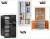 Import Modern Bookshelf/ Bookcase with glass panel from China