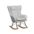 Import Modern design living room chair fabric seat comfortable wood rocking chair from China