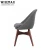 Import Modern designer solid wood Upholstery fabric seat dining chair gray chair restaurant from China