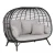 Import Modern outdoor furniture grey sunbed patio lounge rattan daybed wickec rattan sofa from China