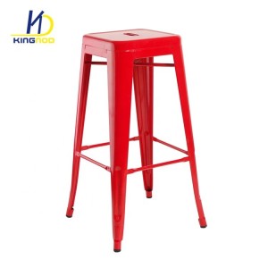 Modern Stackable Metal Outdoor Bar Stool Chairs