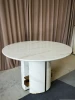 Modern style customized white marble top round dining table