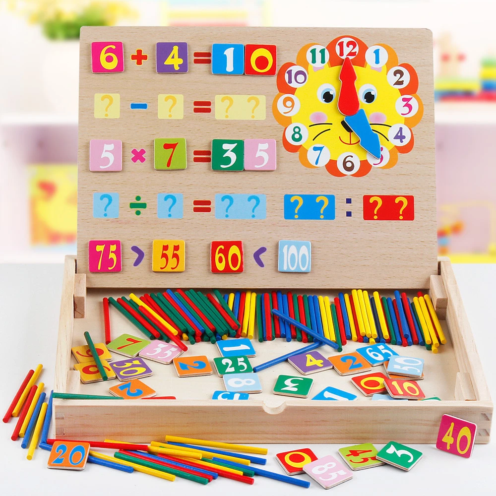 Montessori educational toys Multifunction arithmetic wood box with top quality