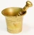 Import Mortar and pestle brass hawan golden color Brass Metal Pan Kutti from India