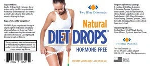 Most Potent on Market All Natural Diet Weight Loss Drops, FDA Registered, Non-Homeopathic, 2oz Made In USA Two Blue Diamonds