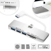 multi usb 3.0 hub 3 port adapter splitter with SD/TF Card Reader for iMac Slim Unibody pc computer accessories