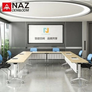 Multifunctional foldable conference table for office meeting room