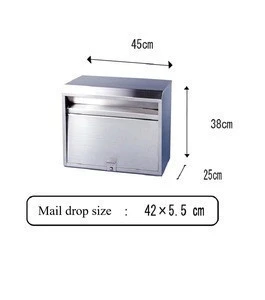 Multiple Letter and Magazine Easy Dropped In Mailboxes Standard Design Silver Color Mailbox Stainless Mailboxes High Quality