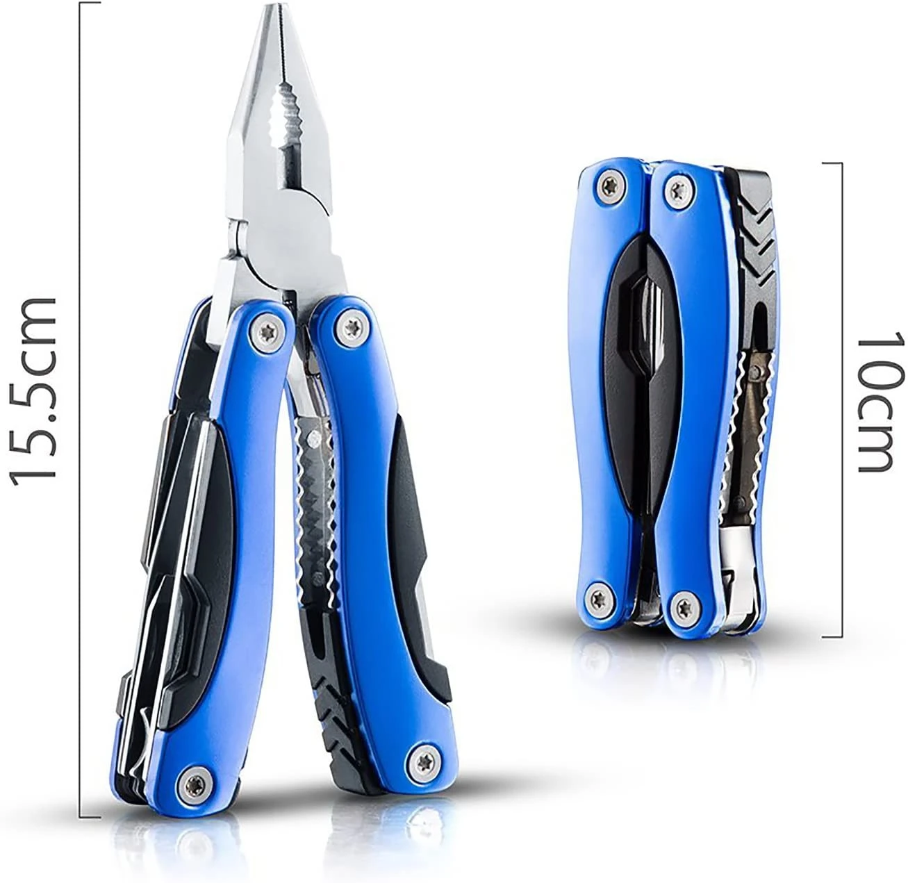 Multitool Knife. 15 in 1 Portable Pocket pliers Multifunctional Multi Tool. Folding Saw, Wire Cutter, Pliers, Sheath