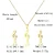 Import Musical Note Pendant Necklace Sets Stainless Steel Gold Plated Women Jewelry Set from China