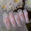 Nail jewelry Aurora Crystal Stone 2024 new Super Fairy irregular nail drill wear nail decoration