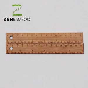 Natural Bamboo Wood Rulers with Customized Logo