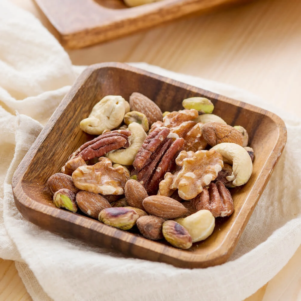 Natural Flavoured Dry Roasted Unsalted Walnut Almond Cashew Pistachio Pecan Mixed Nuts with Probiotics