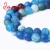 Import Natural matte Blue Stripes Agates Stone Beads natural black agates loose spacer beads from China