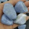 Natural Polished blue agate Crystal Gravel Tumbled Stone Garden flower pots Fishbowl