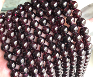 Natural Round Garnet stone loose beads strands for jewelry making  wine red natural Garnet stones quality quartz stones