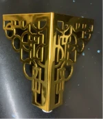 New Arrival Nice Flowers Modern Design Metal Steel Decoration Furniture Parts For Sofa Chair Legs In Gold