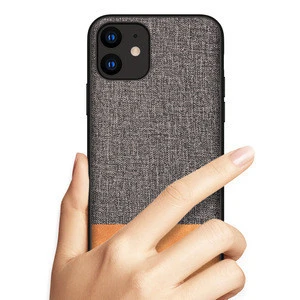 new Canvas Fabric Hybrid Soft Bumper Hard PC Mobile Phone Case For iphone 11pro max xs 7p  samsung s20plus huawei p40 pro