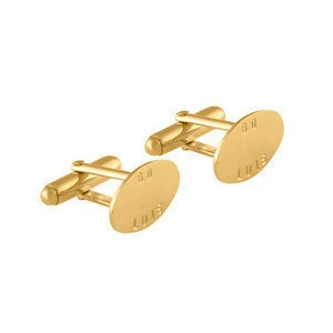 New Customized Letter CuffLinks Stainless Steel Gold Plated Cuff LinksGroom Best Man Accessories