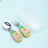 New Cute Baby Spoon Fork Feeding Utensils Sets Stainless Steel Kids Tableware Dinnerware Solid Food Feeding Spoon for Kids