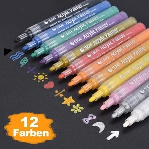 New design 28 colors acrylic paint markers pen for painting