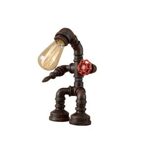 New design decorative industrial water pipe table lamp