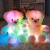 New design smile face LED light teddy bear plush toy with electronic