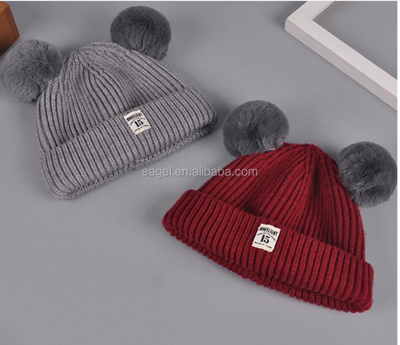 New Fashion Winter Warm Baby Cute Hats Baby Cap For Children Winter Knitted Hat Kids beanies Brand Boy Girls Hat
