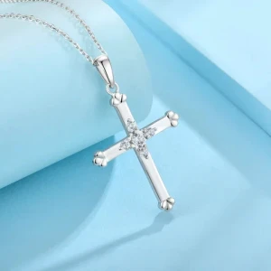 New Fashion  Zircon Cross Pendant Link Chain Jewelry Gold Color AAA CZ Pendant Necklace