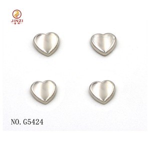 New fashionable quality metal heart-shaped push rivet buttons for leather
