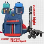 new middle fashion kids student trolley backpack school bag for  3-6 grade
