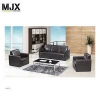 New model black leather office sofa with stainless steel base
