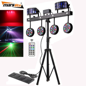 new products christmas lightsstrobe +derby +laser+par can combination series effect stage light