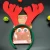 Import New red flannelette Christmas Antler headband LED light Clown Nose Suit Christmas Face dress up party supplies for adults from China