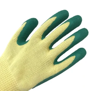 NMSHIELD  10gauge poly cotton coated latex crinkle finish gardening construction grip glove CE EN388 2142X