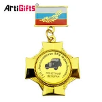 No Minimum Custom Bulk Cheap Metal Printed Badge Military Pin Medal