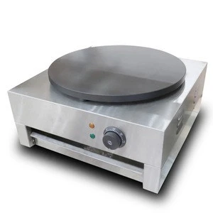 Non-stick Commercial Electric Crepe Maker Griddle 19&quot;  Single Plate Snack Machine
