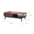 Import nordic solid wood coffee table Simple black walnut living room home light luxury table from China
