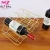 Import Nordic style gold wrought iron wine rack with 7 bottles from China